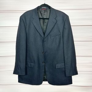 Pierre Cardin Wool Sport Coat Suit Jacket Three Buttons Front Stone Blue 44R